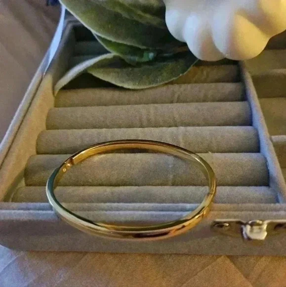 6mm smooth peribox, stainless steel, pure gold PVD plated, waterproof, bracelet - Picture 1 of 6